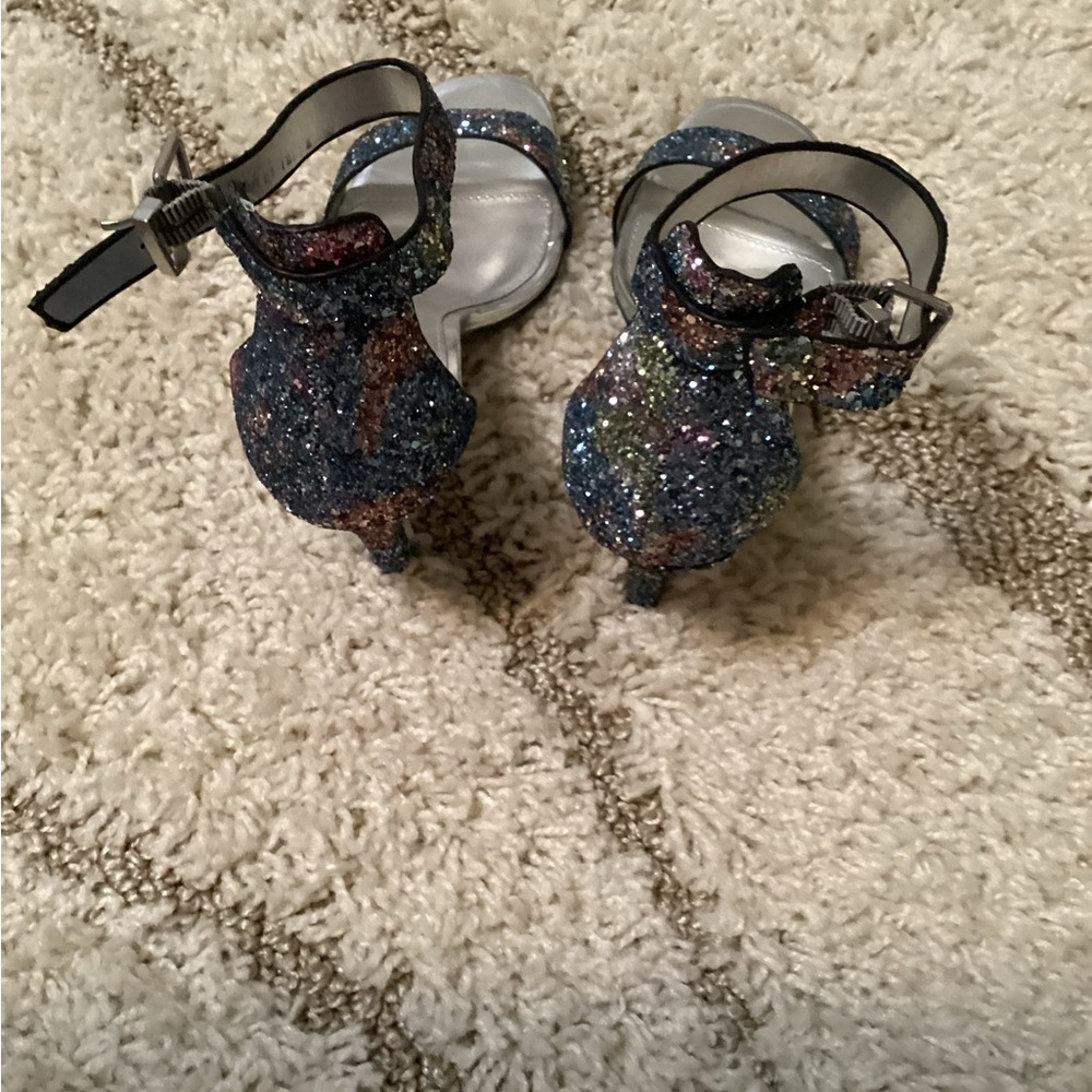 Brash ankle strap glitter heels. - Picture 6 of 6